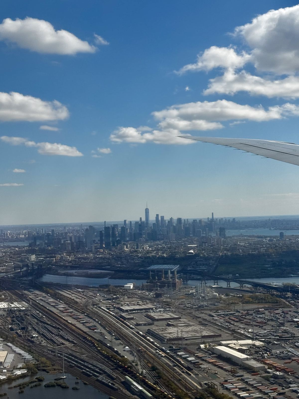 Landeanflug über Manhattan, New York