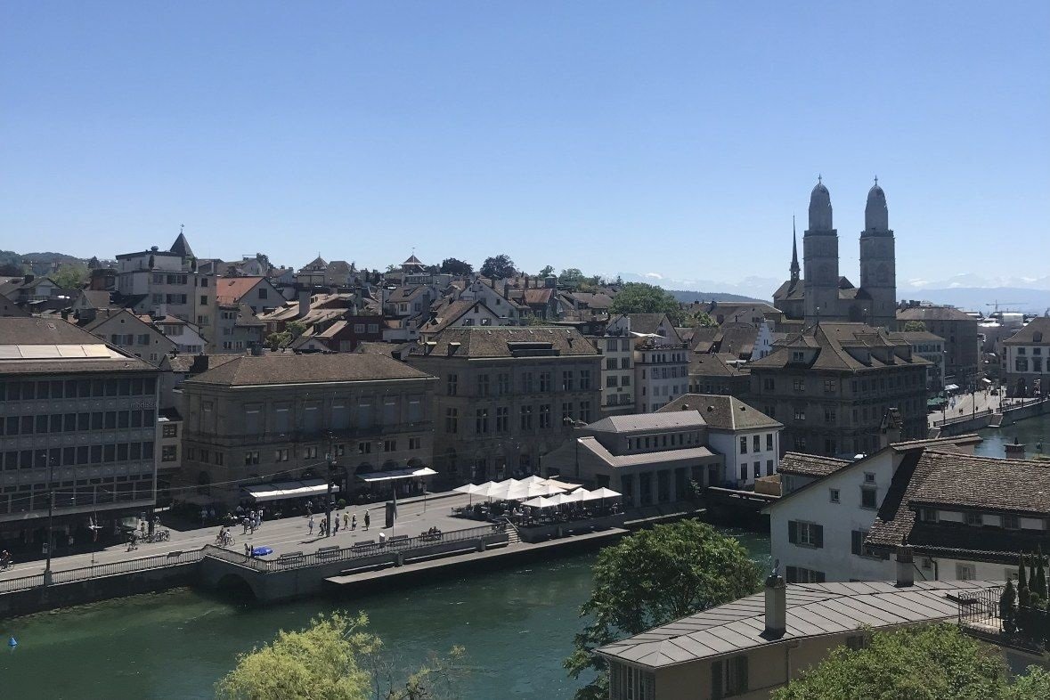 Grossmünster und Limmat, Zürich